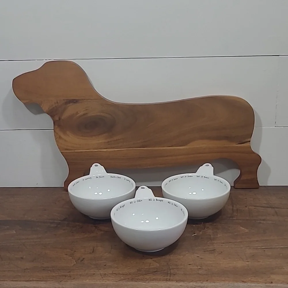 EUC Pottery Barn Holiday Cheer Ornament Bowls Set of 3 Berry Bowls Candy Bowls